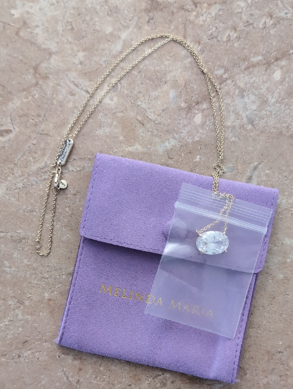 Melinda Maria - "HELLO Gorgeous!" Gold Necklace